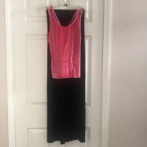 Bal Togs Pink and Black Velvet Stretch Dancewear